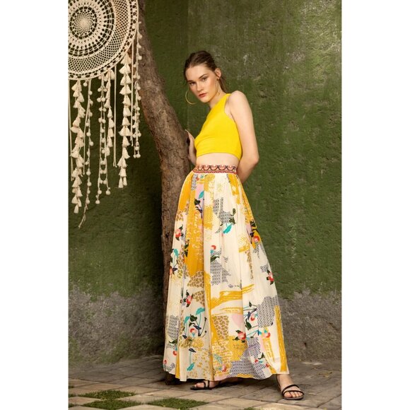 Anthropologie Bhanuni by Jyoti Skirt Mischa Maxi Boho Printed NWT